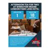 Activity Superstore Afternoon Tea for Two at Sheraton Grand London Park Lane Hotel, 18-month Validity, Afternoon Tea London, Experience Days, Couples Gifts, Retirement Gifts, Birthday Gifts view 1