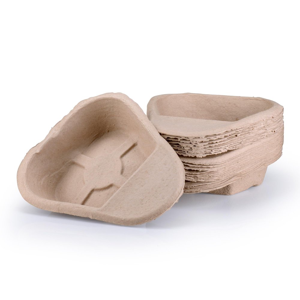 100 x Easy Care Solutions | 1300 ml Slipper Bed Pan Liners | Disposable Cardboard Pulp | Hospital Style | 1 Pack of 100