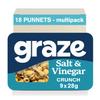 Graze - Salt & Vinegar Snacks - Healthy Alternative for Crisps, Mixed Nuts & Pretzels - Ideal if you Love Corn, Broad beans and Corn hoops mixed Savoury Vegan Snacks (18x28g pack) view 1