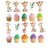 10 Pcs Giraffe Cupcake Toppers for Baby Shower, Jungle Safari Birthday, and Animal Theme Party Decorations  Cute Cupcake Picks for Kids, Cakes, and Dessert Table Supplies view 2