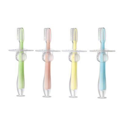 ibasenice 4pcs Silicone Toothbrush Bristles Stand Boy Girl Training Brush for Years Old Boys and Girls