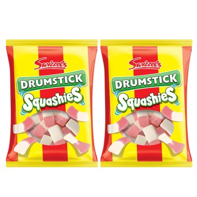 2 Pack x 140g - Drumstick Squashies - Delicious Soft Gum Squashies - A Mouthwatering Delicious Treats - Vegan Friendly And Free From Artificial Colours - Sweeten Your Season - Festive Gum Treats
