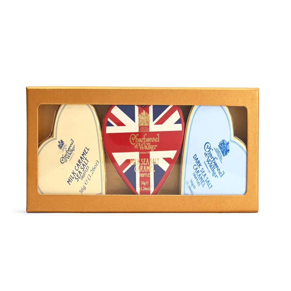 105g Trio of Salted Caramel Mini Heart Gift Set