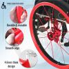 Dremdo Wheelchair Push Rim Covers, 22Inch/24-Inch Rear Wheel Sports Wheelchair Cover, Non-Slip Wear-Resistant Hand Push Protective Cover, Rear Wheel Grips Cover,Red,22in view 3