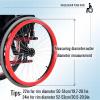 Dremdo Wheelchair Push Rim Covers, 22Inch/24-Inch Rear Wheel Sports Wheelchair Cover, Non-Slip Wear-Resistant Hand Push Protective Cover, Rear Wheel Grips Cover,Red,22in view 4