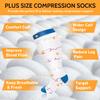 3 Pairs Plus Size Compression Socks for Women & Men, 20-30 mmHg Wide Calf Extra Large Knee High Flight Socks Compression Stockings for Circulation Support view 3