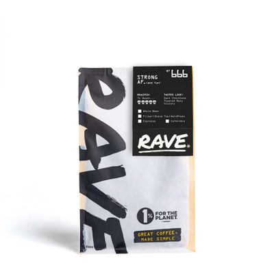 Rave Coffee - Strong AF Blend N 666, Filter Grind Freshly Roasted Ground Coffee 250g