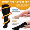 3 Pairs Plus Size Compression Socks for Women & Men, 20-30 mmHg Wide Calf Extra Large Knee High Flight Socks Compression Stockings for Circulation Support view 2