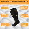3 Pairs Plus Size Compression Socks for Women & Men, 20-30 mmHg Wide Calf Extra Large Knee High Flight Socks Compression Stockings for Circulation Support view 3