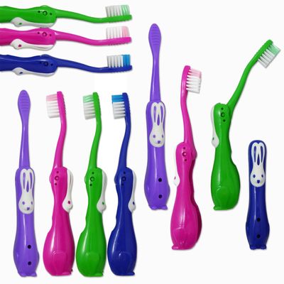 20 Children's Toothbrushes ~ Bulk Packs Kids Manual Brushes (Rabbit Travel)