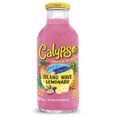 CALYPSO Lemonades | With real fruit and flavors | (ISLAND WAVE LEMONADE, Pack of 6)