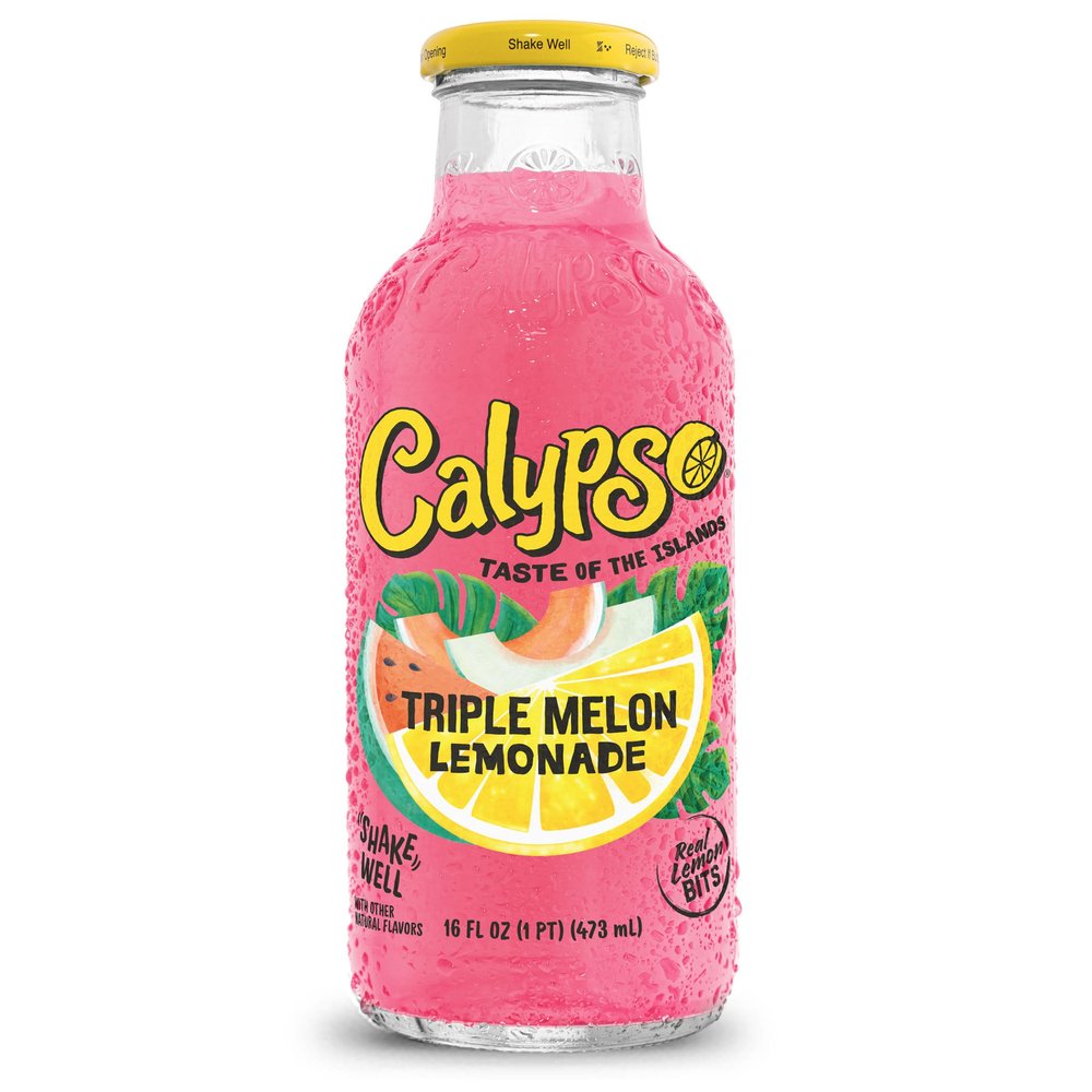 CALYPSO Lemonades | With real fruit and flavors | (TRIPLE MELON LEMONADE, Pack of 12)