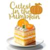 1pc Cutest in the Pumpkin Cake Topper Thanksgiving Themed Baby Shower Baby Gender Reveal Decorations MGPFERD view 1