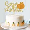 1pc Cutest in the Pumpkin Cake Topper Thanksgiving Themed Baby Shower Baby Gender Reveal Decorations MGPFERD view 3