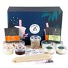 BOBA BAR Sahara Milk Bubble Tea Kit (Serves 4 x 500 Ml Drinks) - Includes a Variety of Milk Tea Flavors, Popping Boba, and Jelly Toppings | Gluten-Free | Contains Tapioca Pearls and Tea Bags. view 1