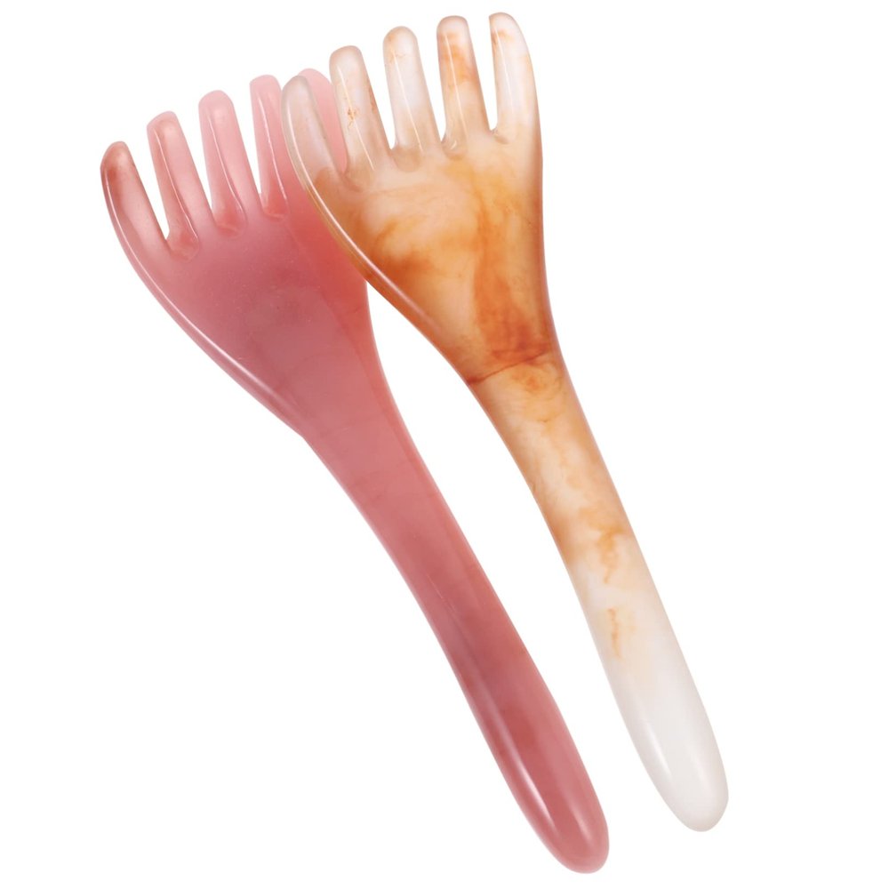 ABOOFAN 2pcs Head Massage Comb Resin Scalp Massage Tool Hair Scratchers for Scalp Treatment and Detoxing for Hair