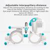 JINGEDD Optic Trial Eye Optometry Lens Frame 48mm~80mm Adjustable Optical Trial Lens Frame,Universal Pure Titanium Test Frame Can Be Inserted 5 Lenses,Eye Optometry Optician view 3