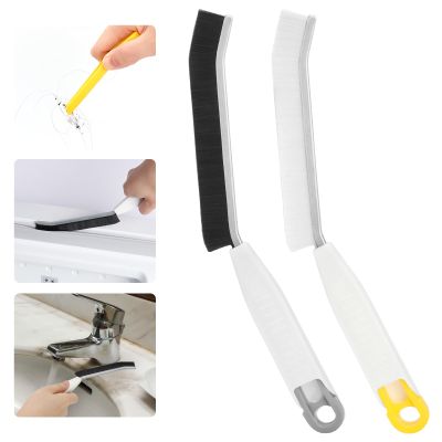 2PCS Colored Gap Cleaning Brush, Hard-bristled Crevice Cleaning Brush, Tweezers to pick up hair, multifunctional brush for bathroom, kitchen, tiles, window grooves