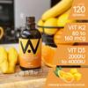 WELL ACTUALLY Liposomal Vitamin D3 + K2 Liquid Pipette - High Absorption Vegan Vitamin D3 4000 IU & Vitamin K2-7 160mcg as Menaquinone-7 MK-7 - Orange & Mango (up to 120 Servings) view 2