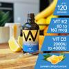 WELL ACTUALLY Liposomal Vitamin D3 + K2 Liquid Pipette - High Absorption Vegan Vitamin D3 4000 IU & Vitamin K2-7 160mcg as Menaquinone-7 MK-7 - Summer Citrus (up to 120 Servings) view 2
