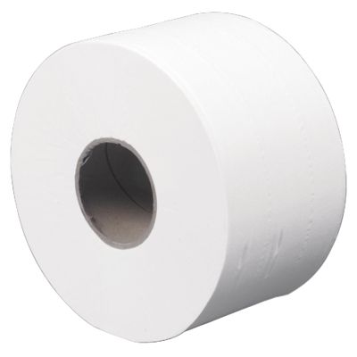 ABENA Jumbo Toilet Roll | 2 Layers | 170m X 10cm | 18cm | White Roll | 100% Cellulose | Super Soft Tissue Roll | Eco-Labelled Toilet Rolls | Max Absorbency Paper Roll | Embossed White Rolls