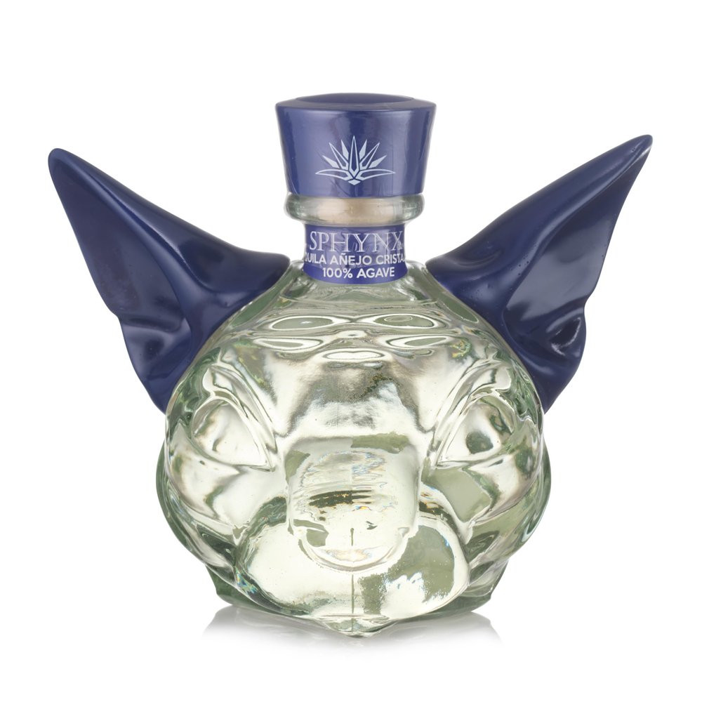 SPHYNX Tequila Aejo Cristalino 100% Blue Agave | 70cl | Handcrafted Signature Decanter | Aged in custom wine barrels | Charcoal distilled to make clear | Tequila So smooth just pour over ice and sip