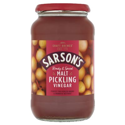 Sarson's Pickling Malt Vinegar, 6 x 950ml - Rich, Authentic British flavour, Great for Pickling, Cooking, and Preserving Vegetables, Marinades, and Traditional Recipes