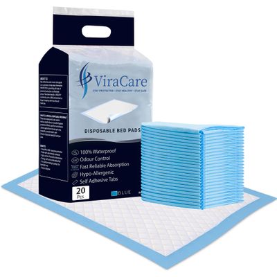 100 x Incontinence Bed Pads | 60 x 90 cm | Incontinence Bed Sheets | Disposable Bed Mats for Incontinence | Bed Protectors Kids & Adults | Maternity Bed Mat | (5 Packs of 20)