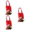 Abaodam 3pcs Boys and Girls Candy Bags Portable Christmas Handbag Bag Handle Christmas Party Favor Gingerbread Man Xmas view 1