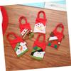 Abaodam 3pcs Boys and Girls Candy Bags Portable Christmas Handbag Bag Handle Christmas Party Favor Gingerbread Man Xmas view 2