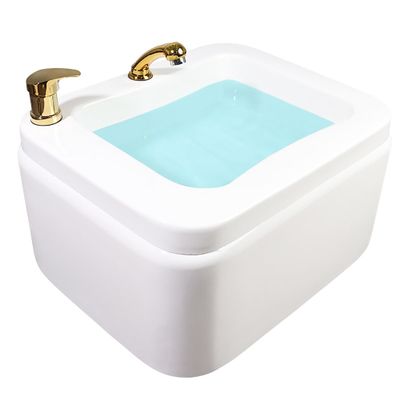 High strength acrylic foot bath, foot spa and massager with heater, Shiatsu and Heated Footbath with Heat Boost Power to Extend Your Relaxation Period ( Color : Golden faucet , Size : 22.4*18.1*16.9in