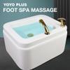 High strength acrylic foot bath, foot spa and massager with heater, Shiatsu and Heated Footbath with Heat Boost Power to Extend Your Relaxation Period ( Color : Golden faucet , Size : 22.4*18.1*16.9in view 4