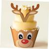Christmas Decorations,Christmas Cupcakes Christmas Cups Christmas Cupcake Wrapper Christmas Cupcake Toppers fruitcakes Cake Accessory Make up Birthday Cake Decorations Pa view 3