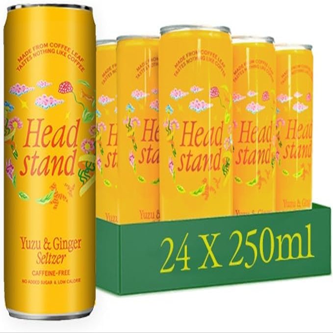 Headstand Coffee Leaf Seltzer Yuzu & Ginger (24)