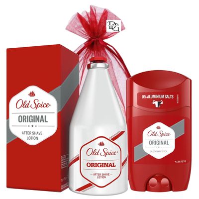 Mens Fragrance Bundle with Original Aftershave Lotion 100ml and Original Deodorant Stick 50g in Deluxio Gifts Gift Bag