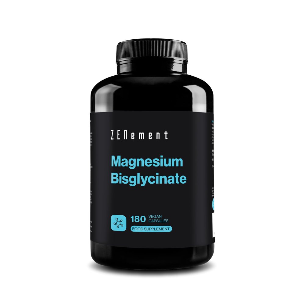 Magnesium Glycinate (Bisglycinate), Chelated Magnesium Supplements | 180 Vegan Premium Magnesium Capsules (3 Month Supply) | Providing 350mg Elemental Magnesium Supplement | Zenement