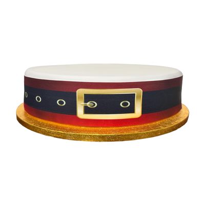 Orange Trading Dartmouth LTD A4 Edible Decor Icing Sheet Christmas Xmas Santa's Belt Border Edible Cake Topper Decoration