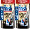 Finish Dishwasher Tablet, Ultimate Plus Infinity Shine, 146 Tabs (73 x 2pck), Fresh Scent, Tough on Grease, Our Most Intensive Clean & Shine, Effective for Short Eco Cycle view 1