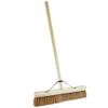 Indoor Outdoor Sweeping Brush With Long Handle Soft or Hard Bristle 18", 24" or 36" Home, Office, Garden, Garage & Yard Sweeping Broom (1, 24" Bassine Hard Bristle) view 3