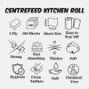 Kitchen Rolls, 2 PLY Centrefeed Kitchen Towels, Embossed White Hand Napkins, 40GSM Kitchen Towel Paper, Wiping Napkin Roll, Strong & Durable Kitchen Roll Bulk Buy 200 Sheets (Kitchen Rolls, 12) view 2