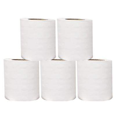Pack of 5- Toilet Rolls, 2 Ply White Toilet Paper, Quilted Toilet Roll Packs, 34GSM Toilet Paper Soft Tissue Roll Skin Cleaning Towels, Wiping Napkin Roll, Bulk Buy (220 Sheets/Toilet Rolls)