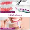Denture Brush, 2 Pcs False Teeth Toothbrush with White Carrying Case, Multi-Tiered Bristles with Comfort Grip Handle for Effective Denture Cleaning view 4