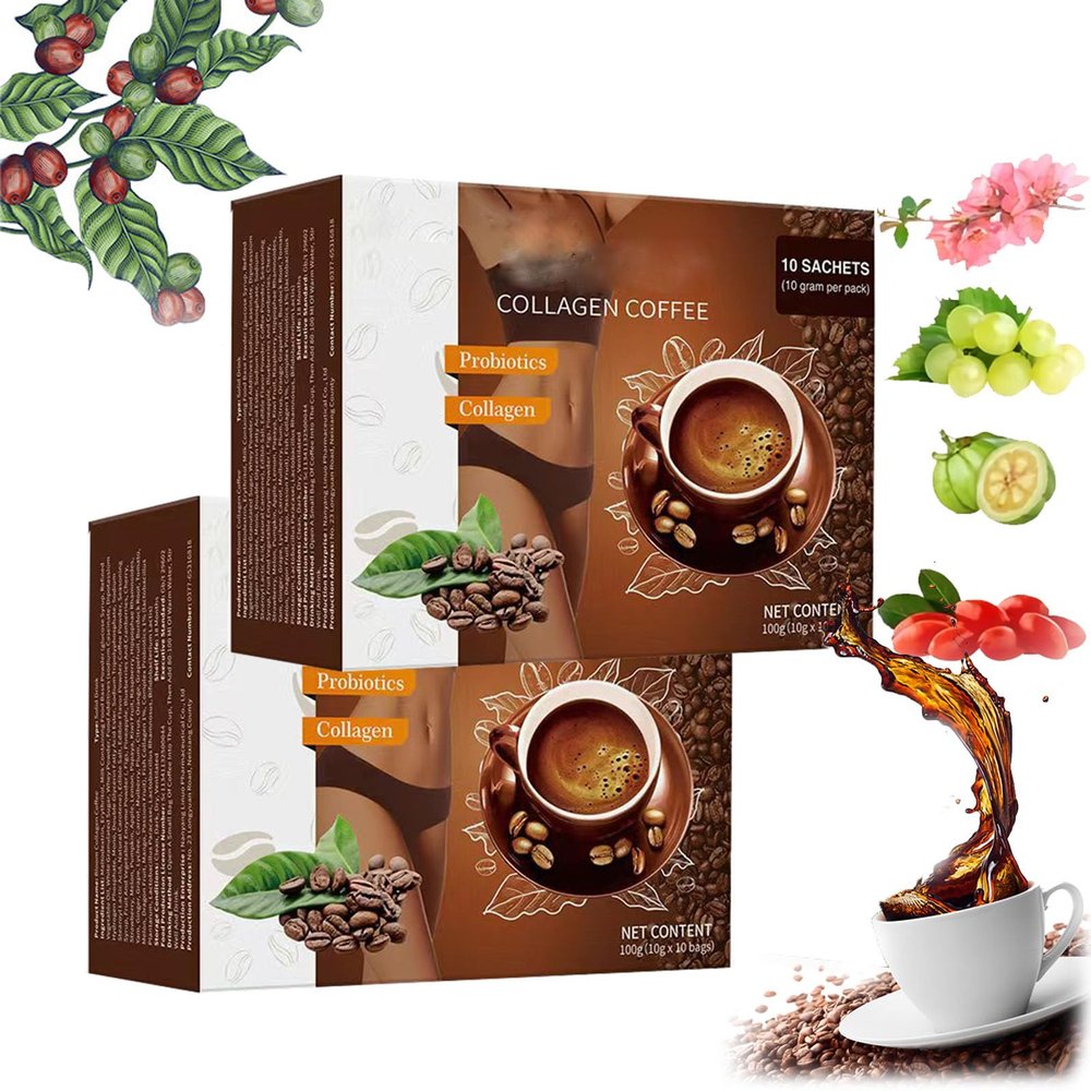 Collagen Coffee, Coffee Collagen From Japan, Collagen Coffee Creamer, Collagen Protein Coffee, Collagen Powder For Coffee (2boxes)