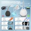 Enema Bulb Anal Douche Kit - with Shower Connect, 245ml Silicone Enema for Personal Hygiene & Refreshing Rinse, Anti-Backflow Valve & 7-Hole Nozzle, Filter Attachment Included (White) view 2