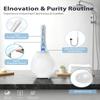 Enema Bulb Anal Douche Kit - with Shower Connect, 245ml Silicone Enema for Personal Hygiene & Refreshing Rinse, Anti-Backflow Valve & 7-Hole Nozzle, Filter Attachment Included (White) view 4