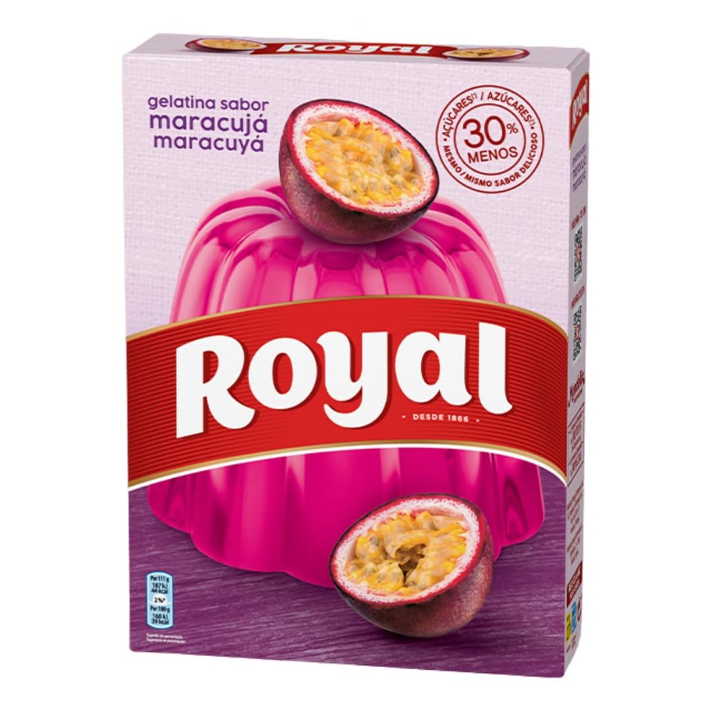 Gelatina em P Maracuj - ROYAL - 114 g - Pct c/ 2 saquinhos