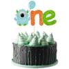 1Pc Halloween One Cake Topper Glitter The Spooky One Cake Decorations for Halloween 1st Birthday Party Baby Shower Birthday Party Decoration Supplies view 1