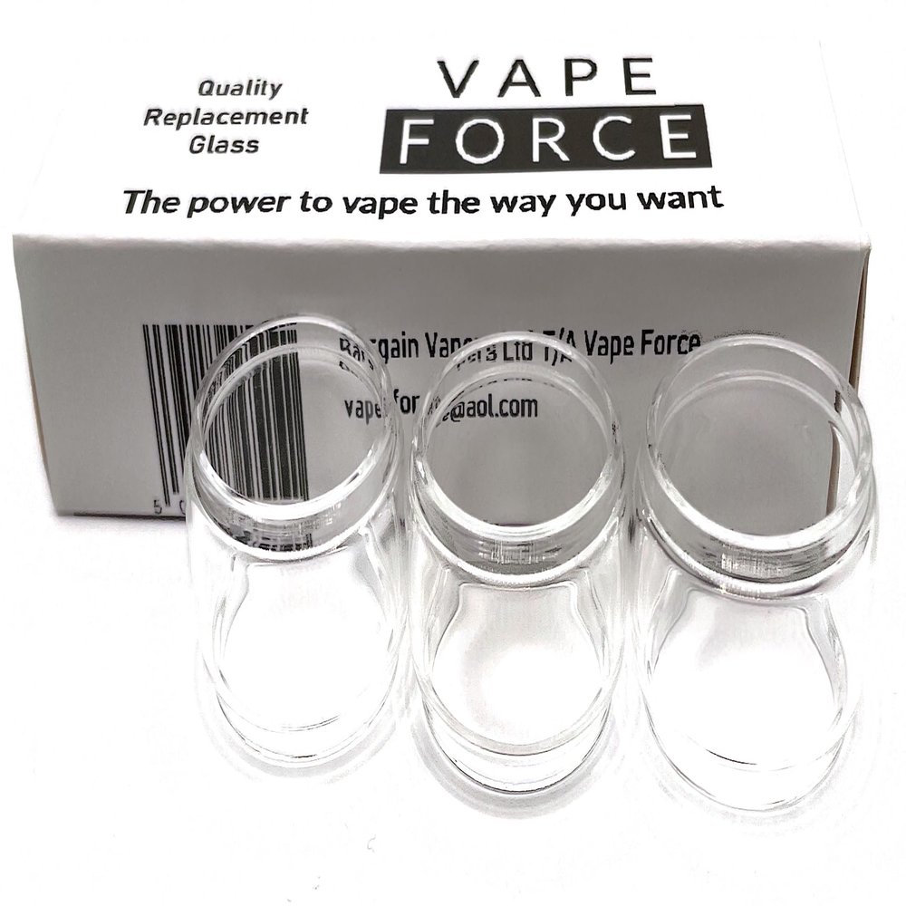(3-Pack) Vape Force Zeus Bubble Glass Compatible with Geekvape Zeus Sub Ohms/Zeus Dual RTA/Zeus X RTA/Z Tank