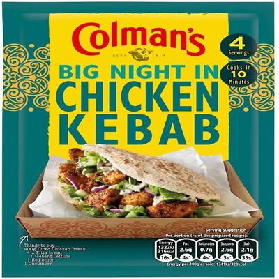 Colman's Big Night in Chicken Kebab 30g - Box of 16