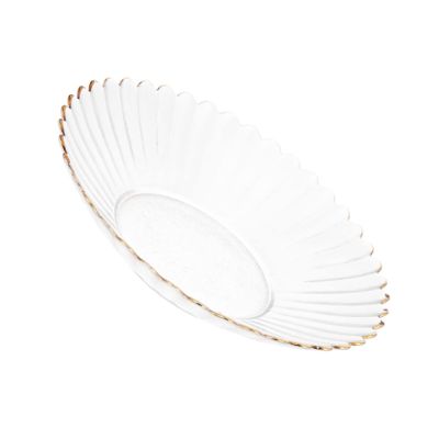 ABOOFAN Crystal Glass Fruit Plate Small Snack Serving Plate Glass Display Tray Dried Fruit Tray Dessert Storage Holder Party Tableware